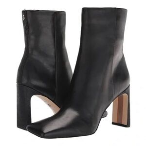 SAM EDELMAN $170 Women’s ANIKA Square Toe Leather Ankle Bootie Shoes Size 9